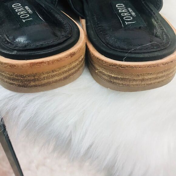 Torrid Collection Black leather mules slides - Picture 7 of 8